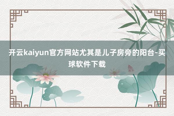 开云kaiyun官方网站尤其是儿子房旁的阳台-买球软件下载