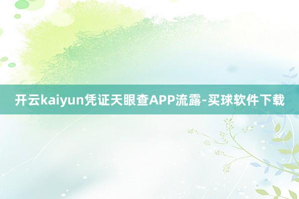 开云kaiyun凭证天眼查APP流露-买球软件下载