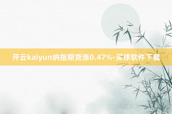 开云kaiyun纳指期货涨0.47%-买球软件下载