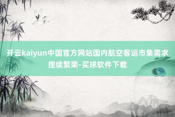 开云kaiyun中国官方网站国内航空客运市集需求捏续繁荣-买球软件下载