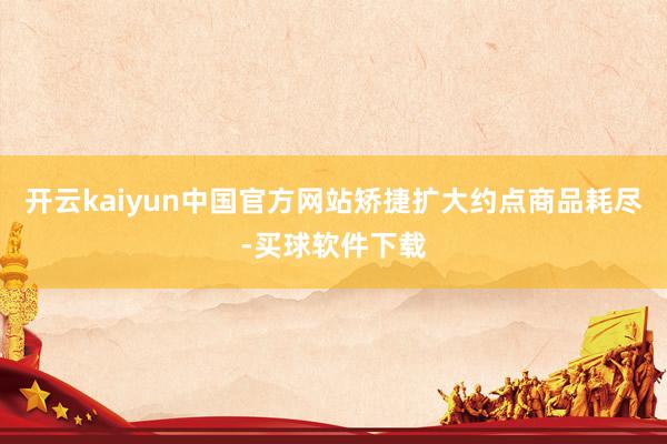 开云kaiyun中国官方网站矫捷扩大约点商品耗尽-买球软件下载