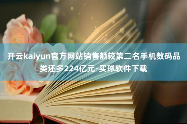 开云kaiyun官方网站销售额较第二名手机数码品类还多224亿元-买球软件下载