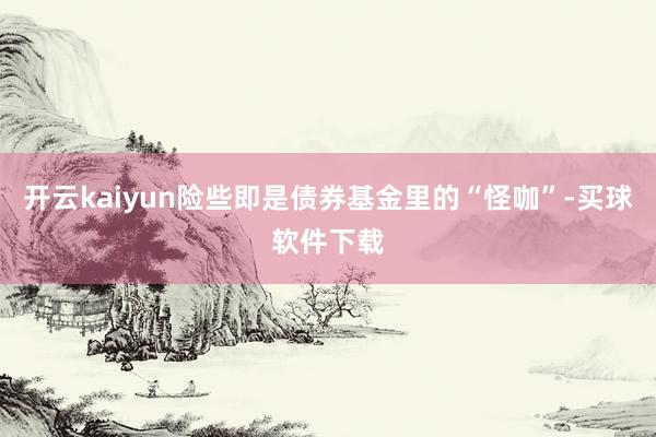 开云kaiyun险些即是债券基金里的“怪咖”-买球软件下载