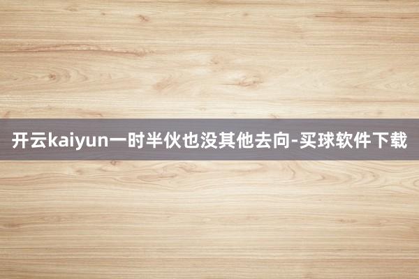 开云kaiyun一时半伙也没其他去向-买球软件下载