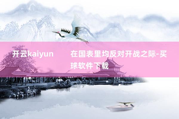 开云kaiyun 在国表里均反对开战之际-买球软件下载