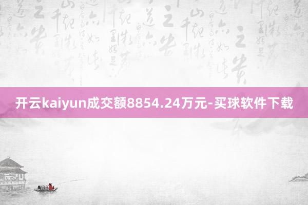 开云kaiyun成交额8854.24万元-买球软件下载