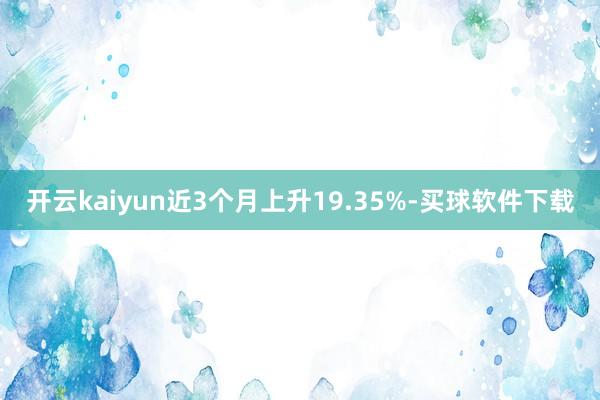 开云kaiyun近3个月上升19.35%-买球软件下载
